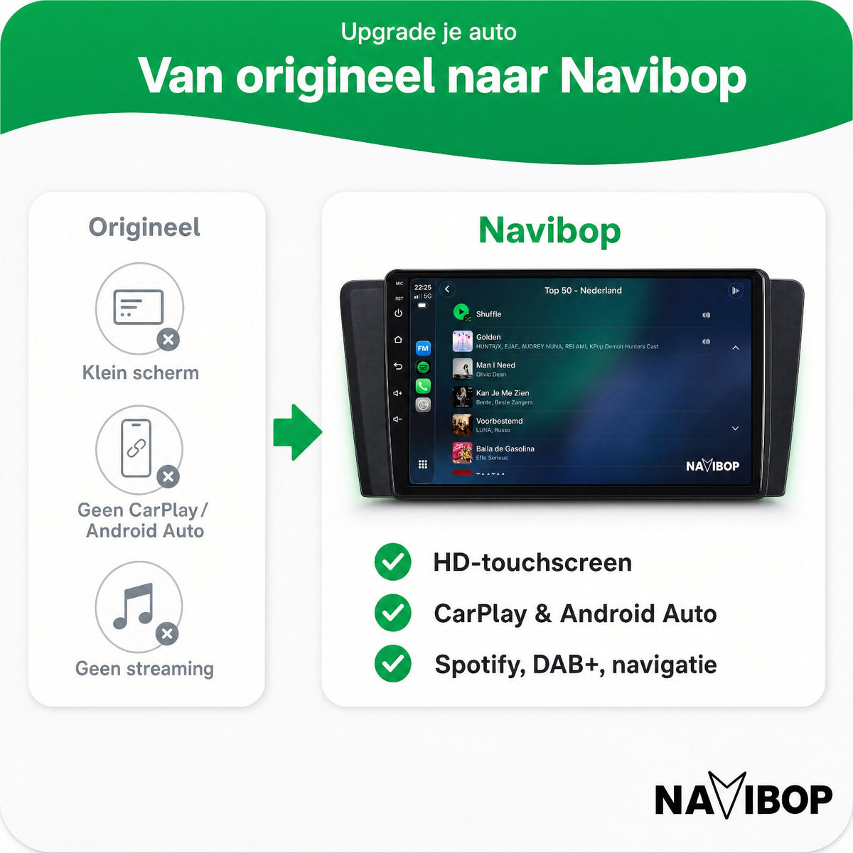 Volvo V70 XC70 S60 | Autoradio | Draadloos CarPlay & Android Auto | Android 15 | 2000 t/m 2009