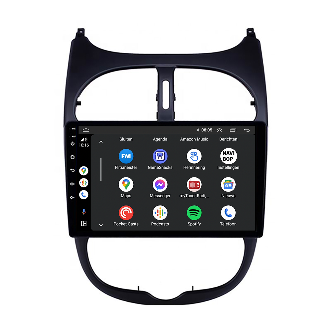 Peugeot 206 | Autoradio | CarPlay & Android Auto | Android 15.0 | 2000 t/m 2008