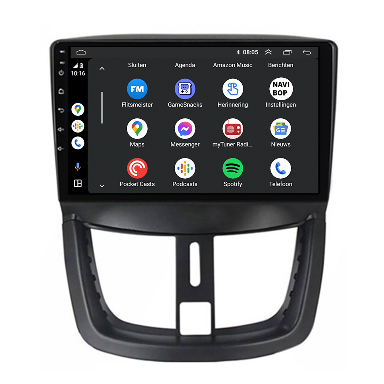 Peugeot 206 | Autoradio | CarPlay & Android Auto | Android 15.0 | 2000 t/m 2008