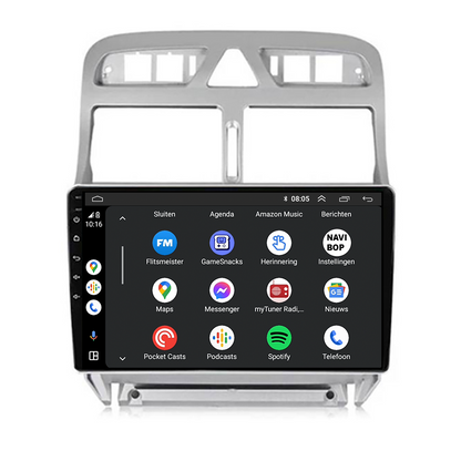 Peugeot 307 | Autoradio | CarPlay & Android Auto | Android 15.0 | 2002 t/m 2013