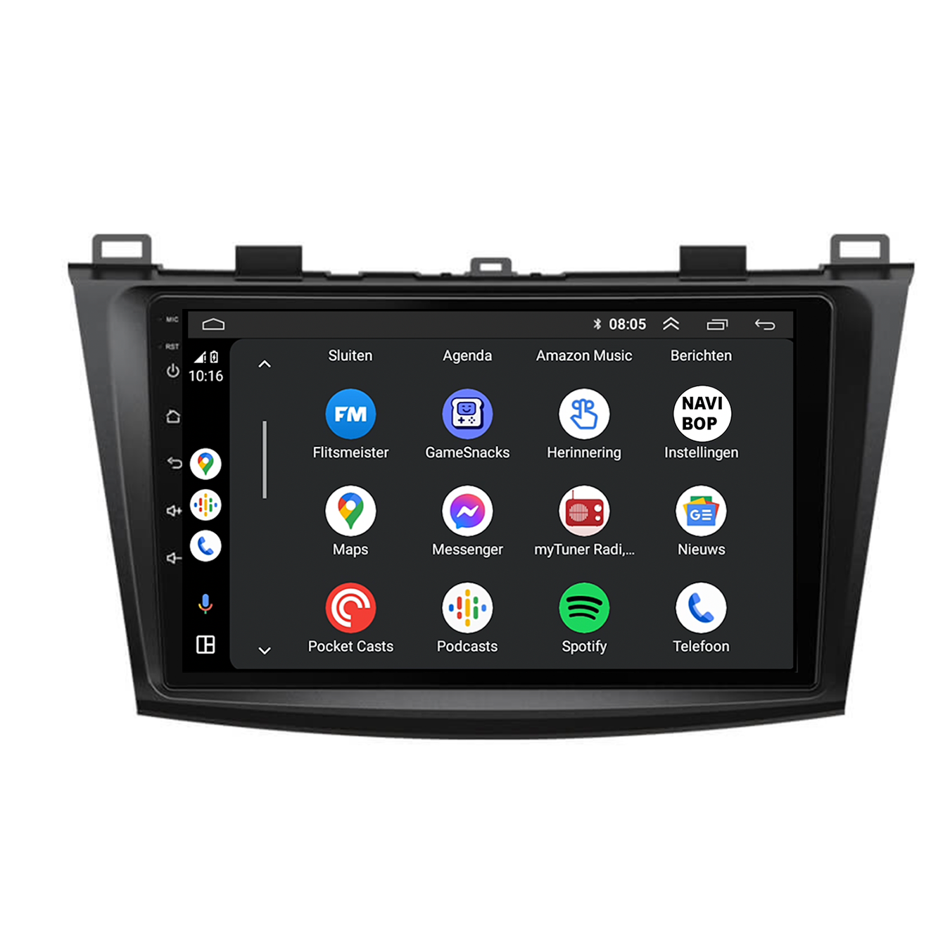Mazda 3 | Autoradio | CarPlay & Android Auto | Android 15.0 | 2009 t/m 2013