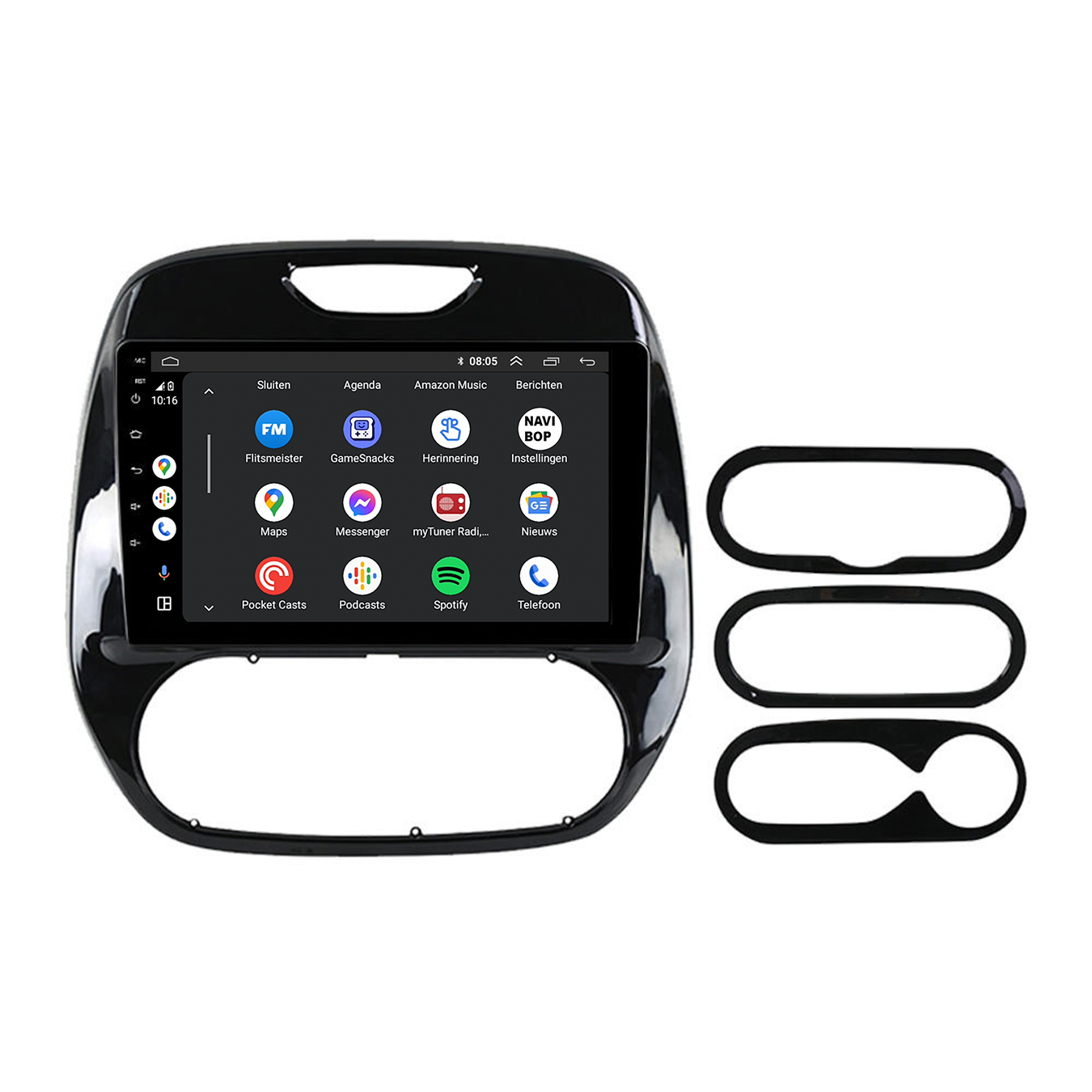 Renault Captur | Autoradio | CarPlay & Android Auto | Android 15.0 | 2013 t/m 2020