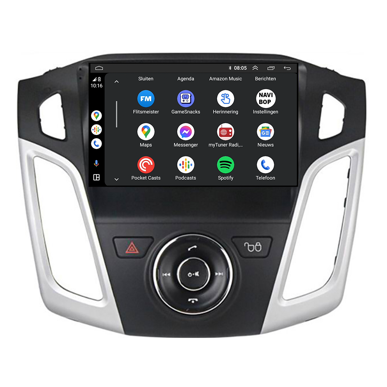 Ford Focus | Autoradio | CarPlay & Android Auto | Android 15.0 | 2012 t/m 2020