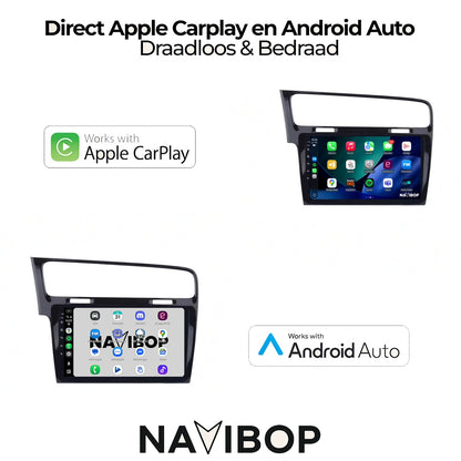 Volkswagen Golf 7 - Zwart | Autoradio | CarPlay & Android Auto | Android 15.0 | 2013 t/m 2020