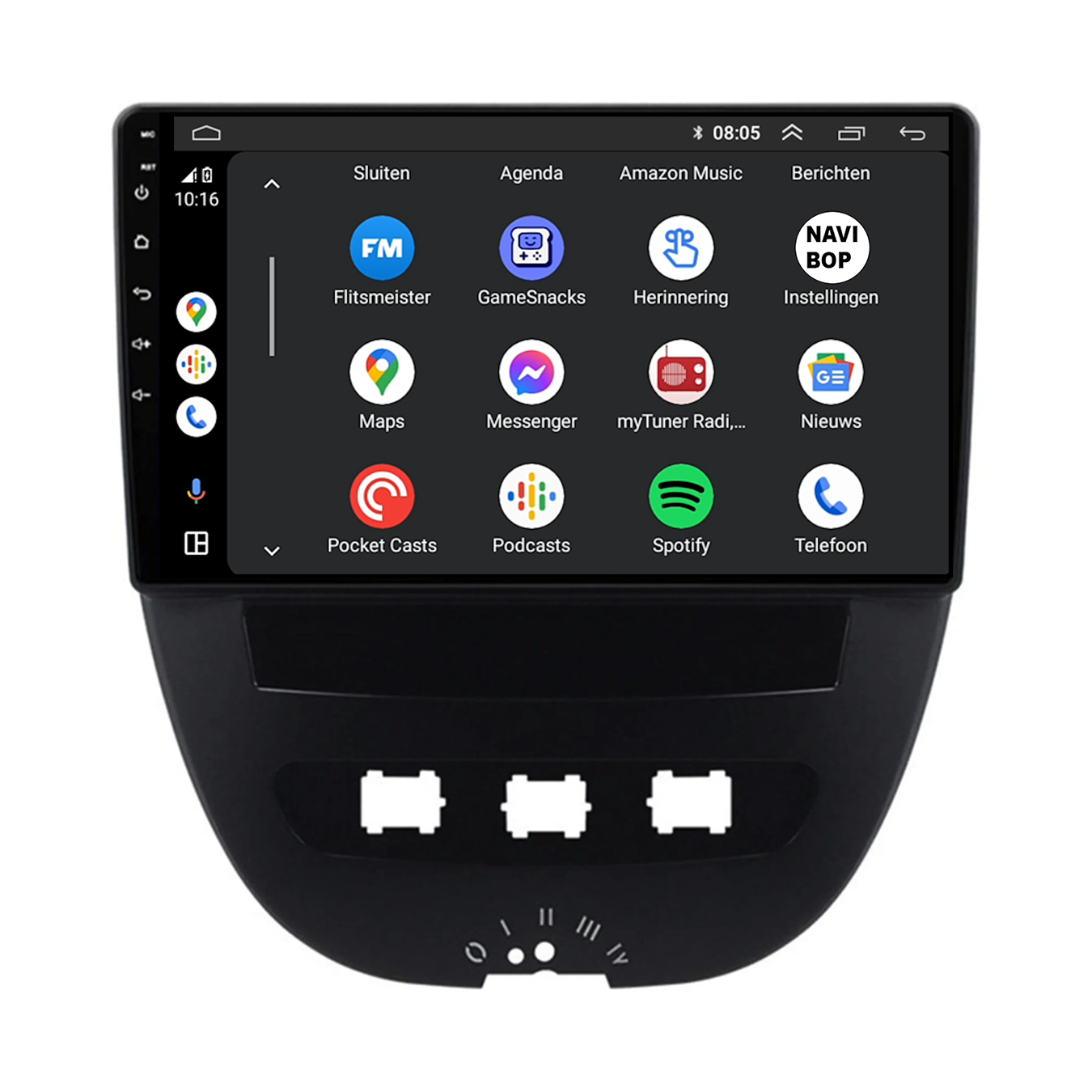Citroen C1 | Autoradio | CarPlay & Android Auto | Android 15.0 | 2014 t/m 2024