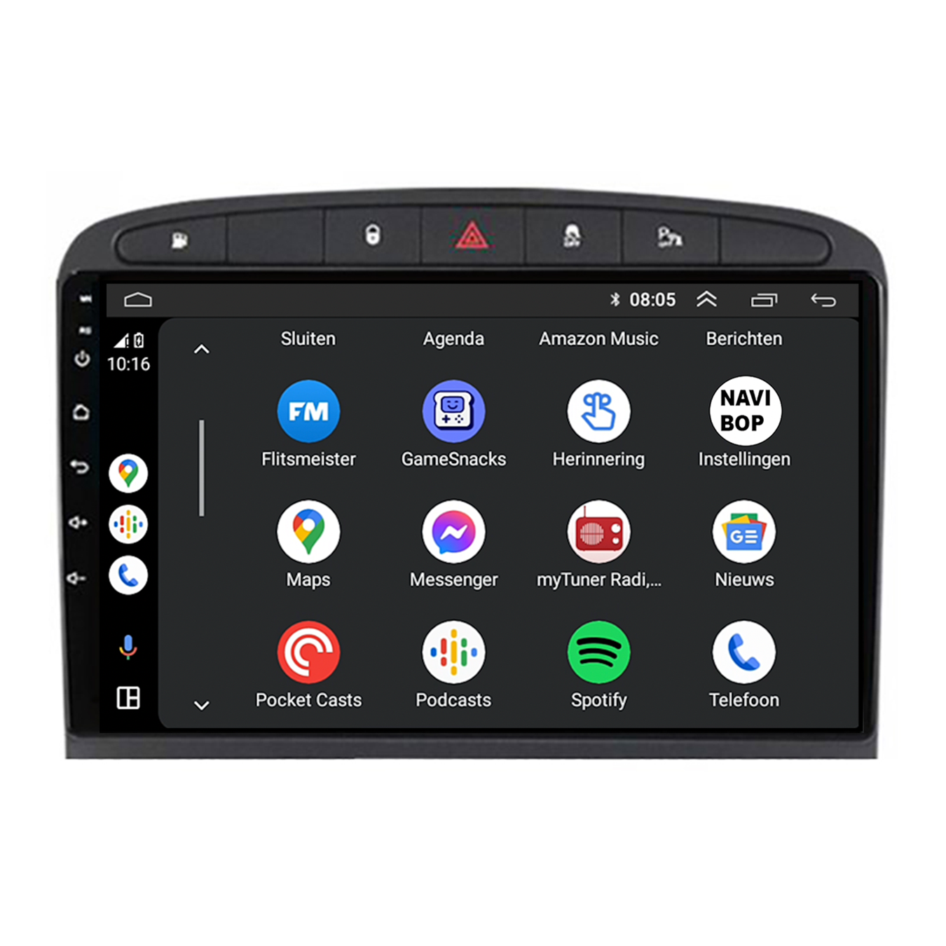 Peugeot 308 | Autoradio | CarPlay & Android Auto | Android 15.0 | 2010 t/m 2016