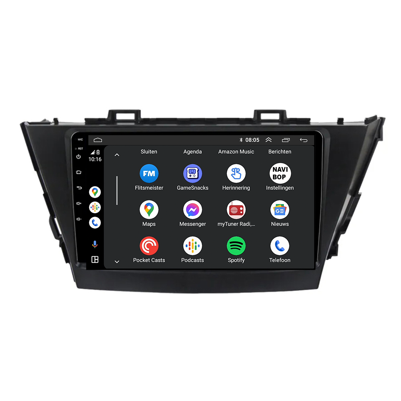 Toyota Prius Plus | Autoradio | CarPlay & Android Auto | Android 15.0 | 2012 t/m 2017