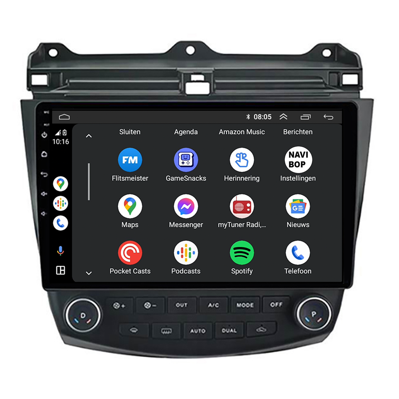 Honda Accord | Autoradio | CarPlay & Android Auto | Android 15.0 | 2003 t/m 2008
