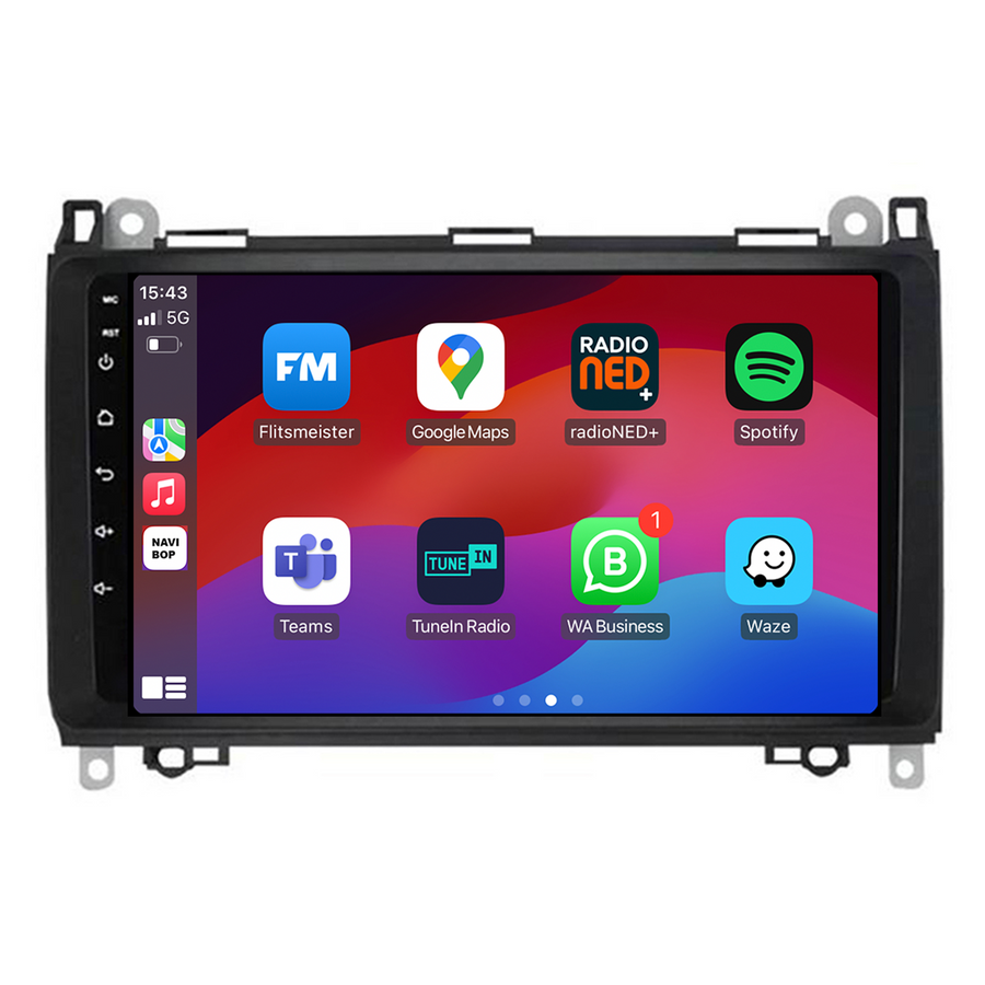 Mercedes V Klasse | Autoradio | CarPlay & Android Auto | Android 15.0 | 2006 t/m 2017