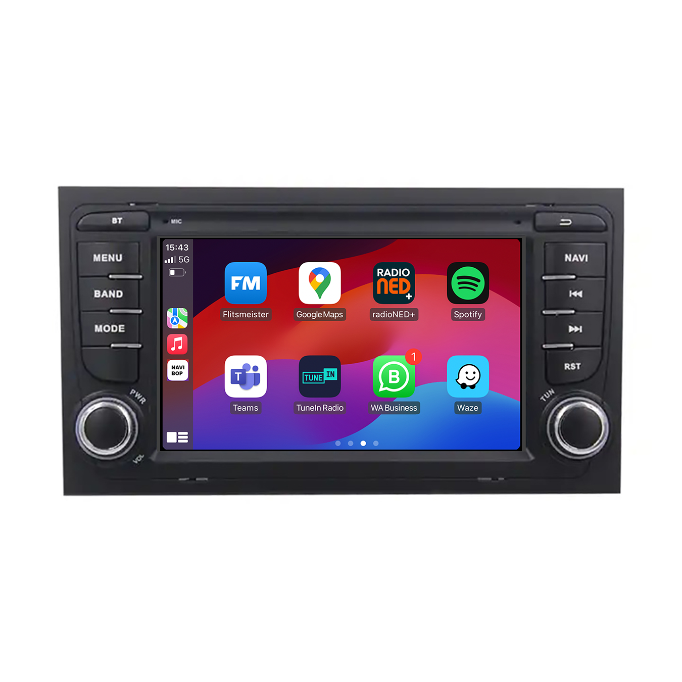Audi A4 | Autoradio | CarPlay & Android Auto | Android 15.0 | 2000 t/m 2009