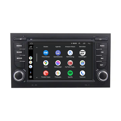 Audi A4 | Autoradio | CarPlay & Android Auto | Android 15.0 | 2000 t/m 2009