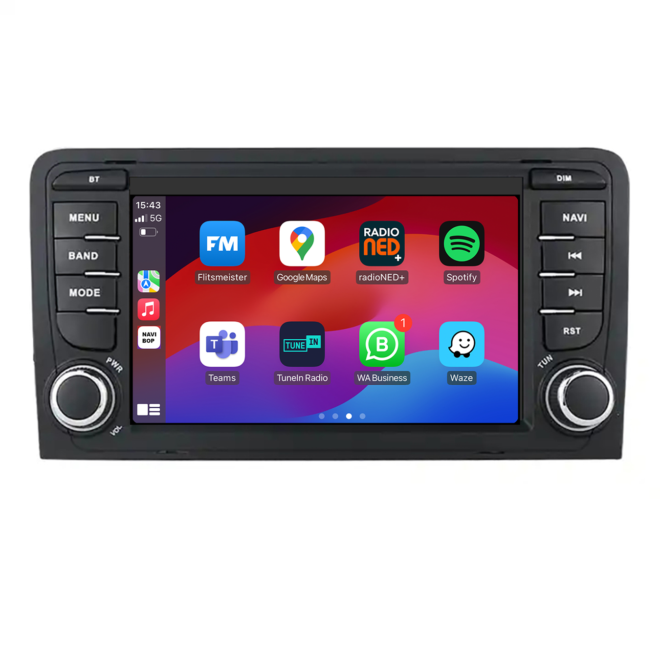 Audi A3 | Autoradio | CarPlay & Android Auto | Android 15.0 | 2003 t/m 2012