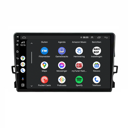 Toyota Auris | Autoradio | CarPlay & Android Auto | Android 15.0 | 1999 t/m 2013