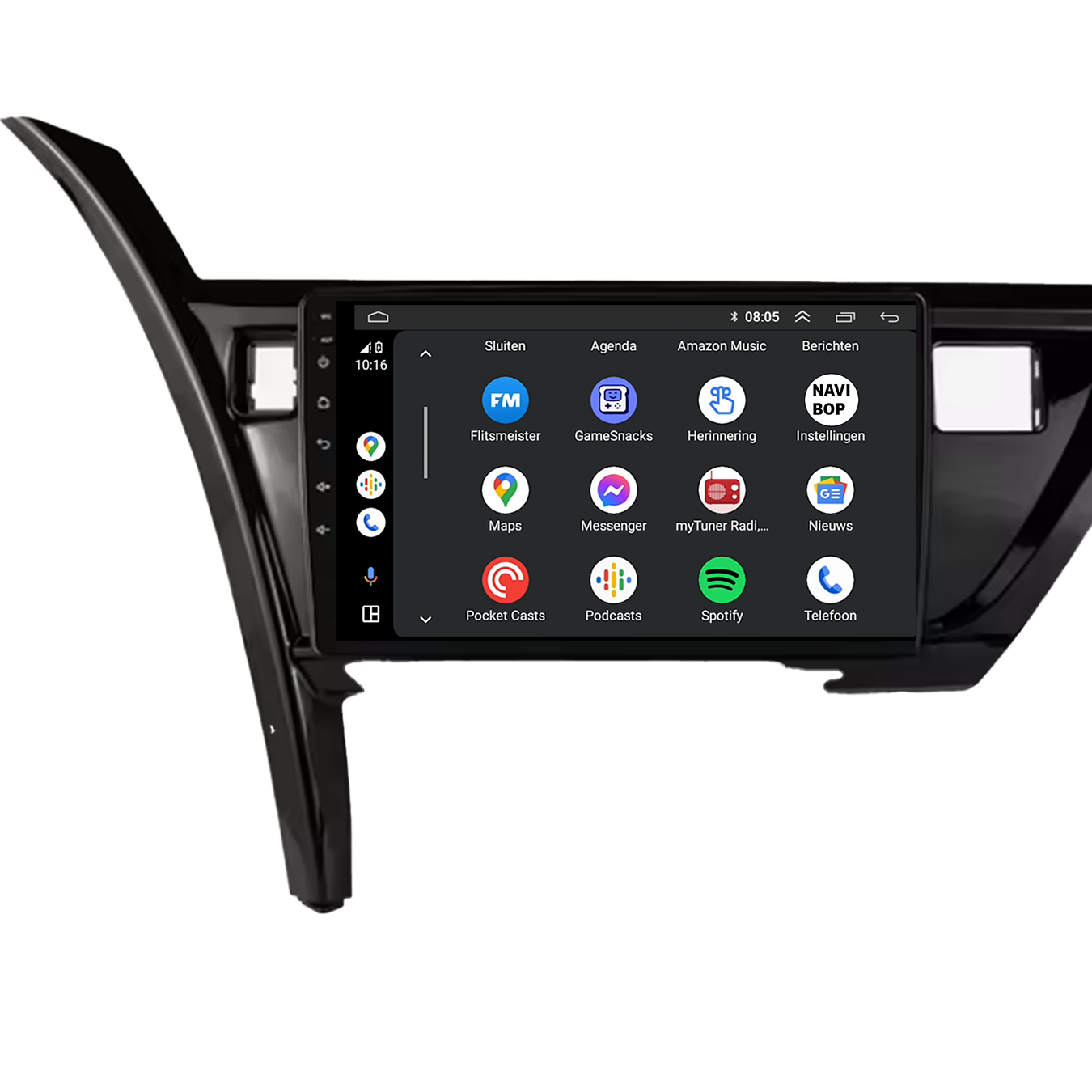 Toyota Auris | Autoradio | CarPlay & Android Auto | Android 15.0 | 1999 t/m 2013