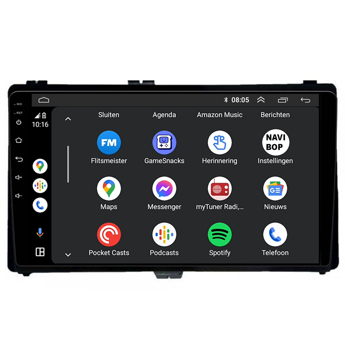 Toyota Auris | Autoradio | CarPlay & Android Auto | Android 15.0 | 1999 t/m 2013