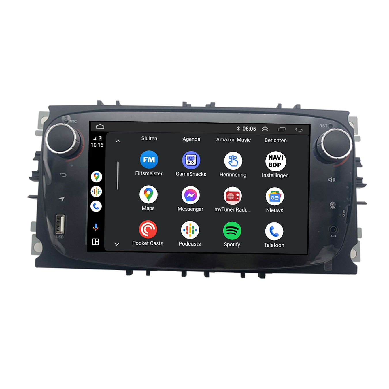 Ford Transit Connect | Autoradio | CarPlay & Android Auto | Android 15.0 | 2013 t/m 2024