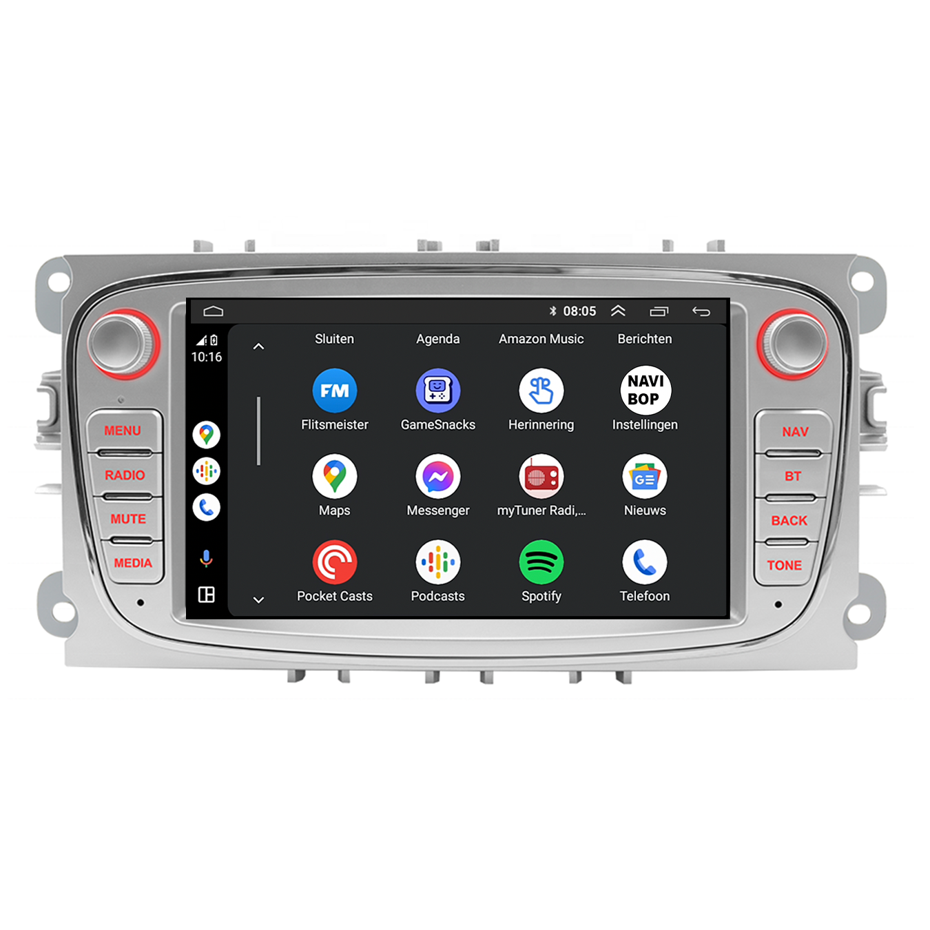 Ford Kuga | Autoradio | CarPlay & Android Auto | Android 15.0 | 2013 t/m 2019