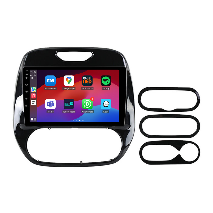 Renault Captur | Autoradio | CarPlay & Android Auto | Android 15.0 | 2013 t/m 2020