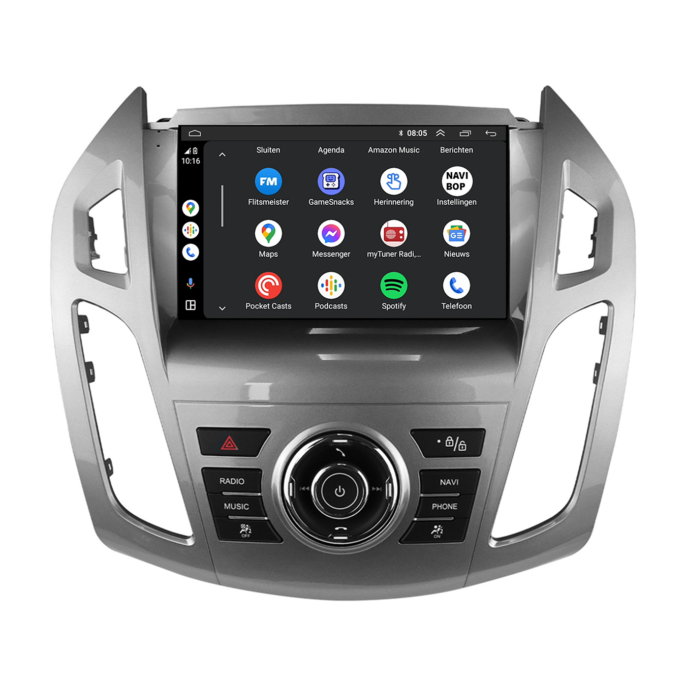 Ford Transit Custom | Autoradio | CarPlay & Android Auto | Android 15.0 | 2013 t/m 2018