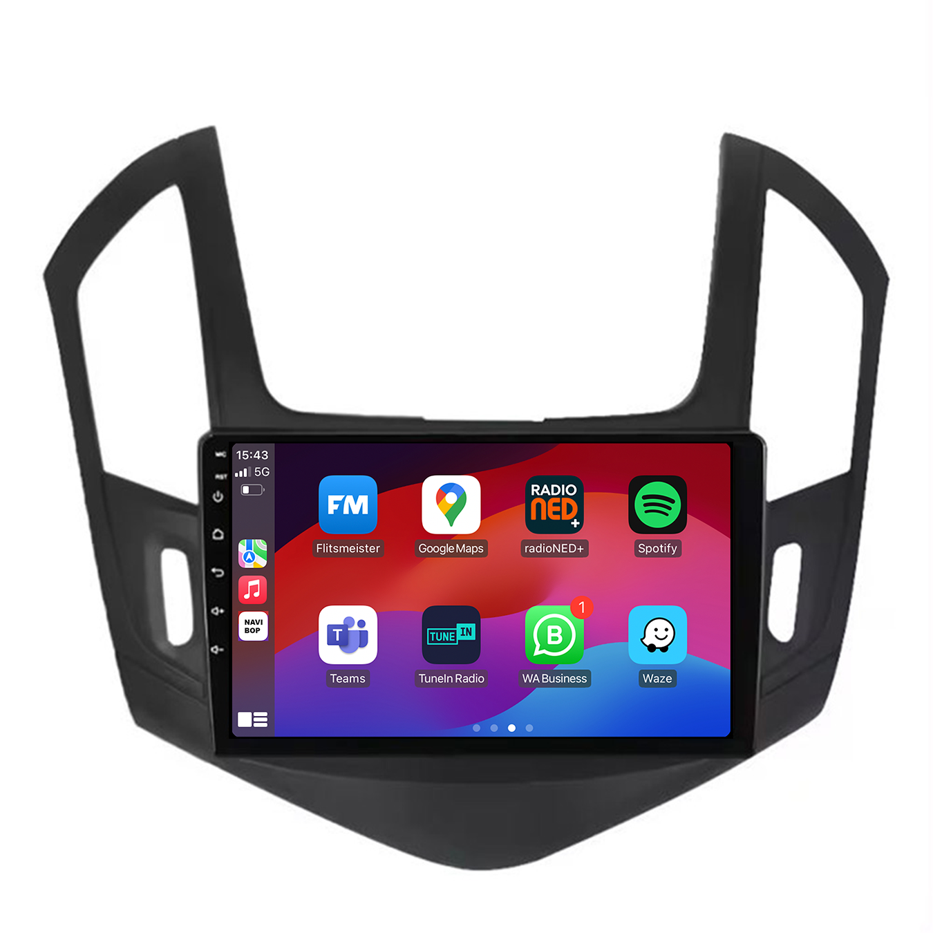 Chevrolet Cruze Zwart | Autoradio | CarPlay & Android Auto | Android 15.0 | 2012 t/m 2015