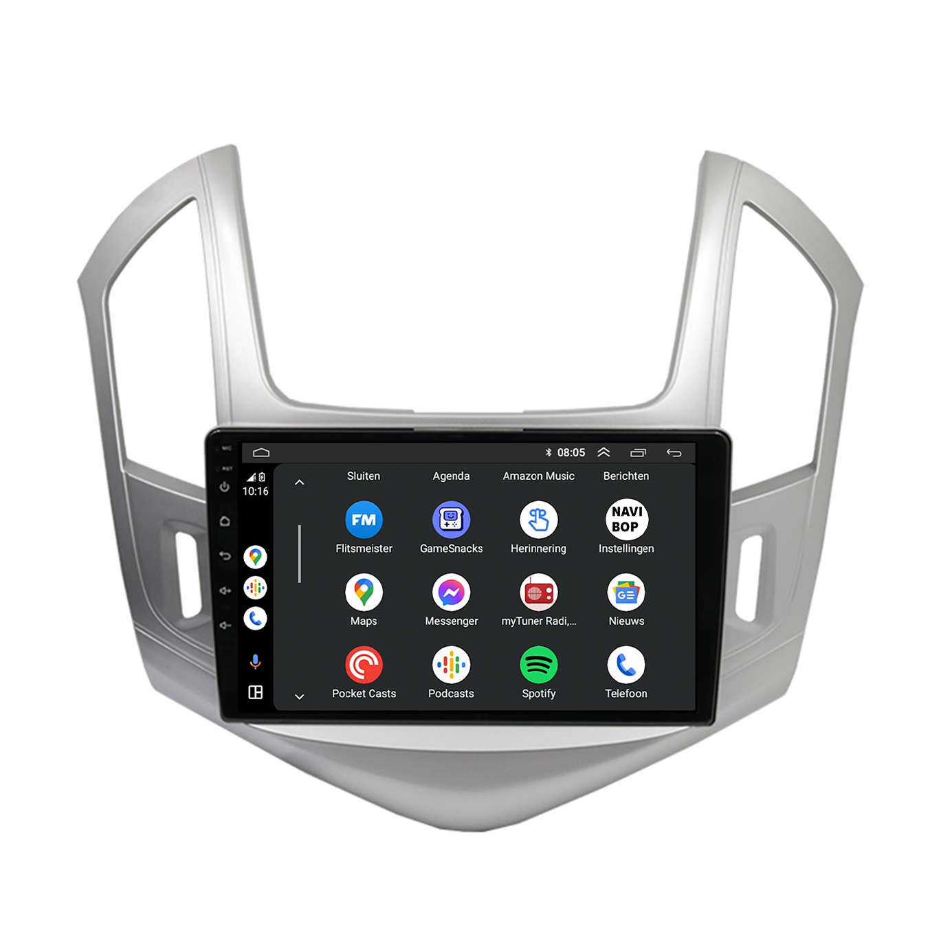 Chevrolet Cruze Zilver | Autoradio | CarPlay & Android Auto | Android 15.0 | 2012 t/m 2015