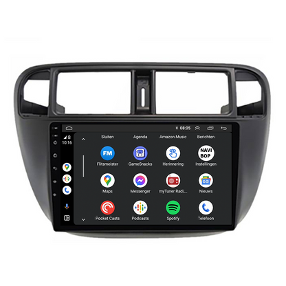 Honda Civic | Autoradio | CarPlay & Android Auto | Android 15.0 | 1996 t/m 2000