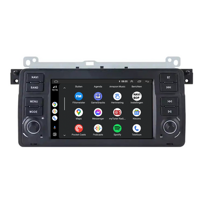 BMW E46 3-Serie | Autoradio | CarPlay & Android Auto | Android 15.0 | 1997 t/m 2006