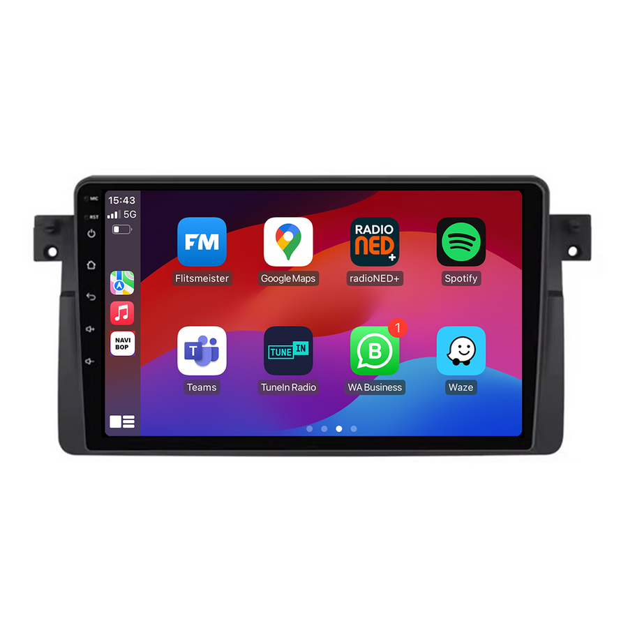 BMW E46 3-Serie | Autoradio | CarPlay & Android Auto | Android 15.0 | 1997 t/m 2006