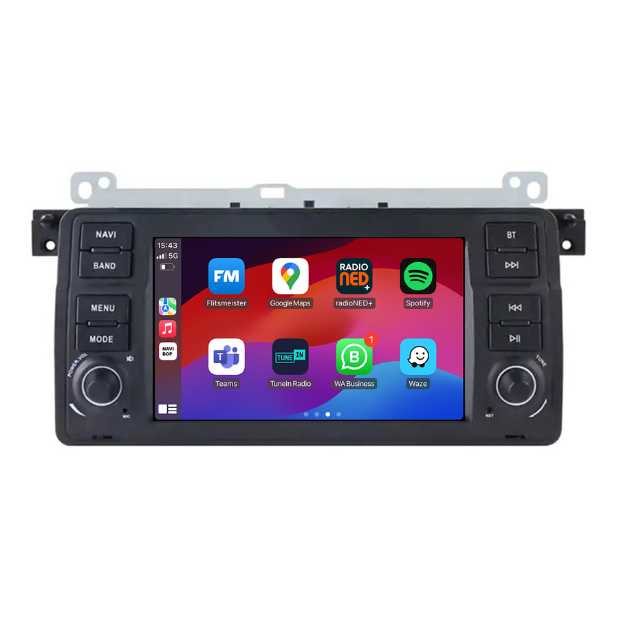 BMW E46 3-Serie | Autoradio | CarPlay & Android Auto | Android 15.0 | 1997 t/m 2006