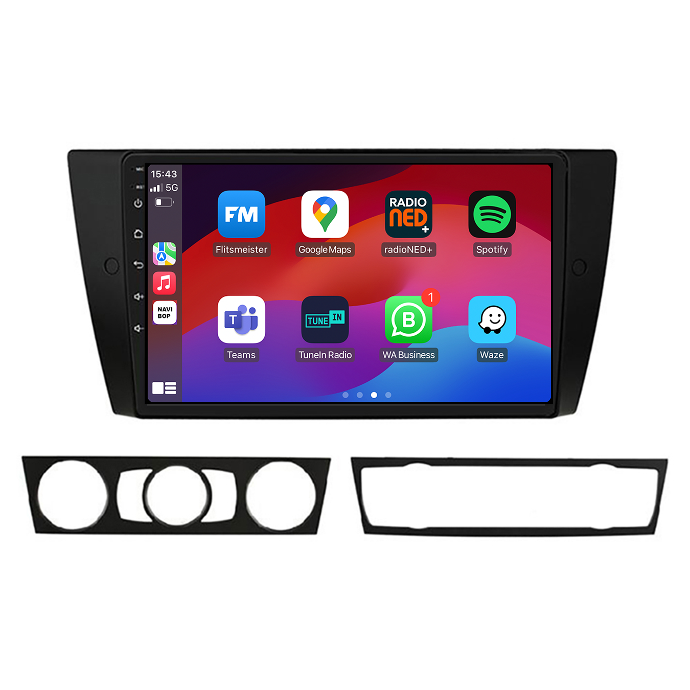 BMW E93 3-Serie  | Autoradio | CarPlay & Android Auto | Android 15.0 | 2005 t/m 2013