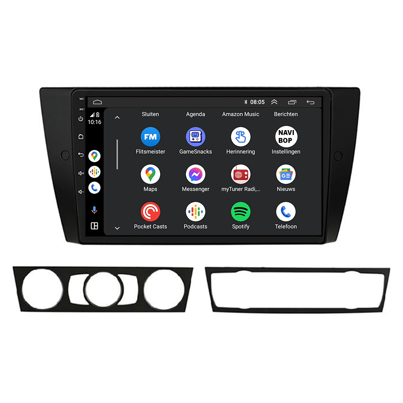 BMW E93 3-Serie  | Autoradio | CarPlay & Android Auto | Android 15.0 | 2005 t/m 2013