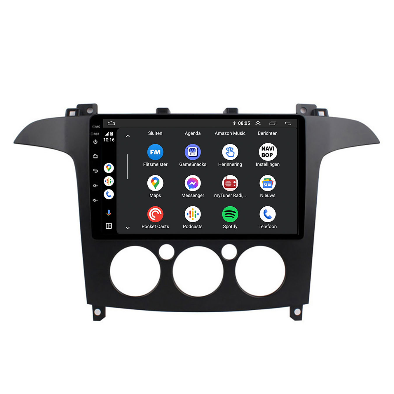 Ford S-max | Autoradio | CarPlay & Android Auto | Android 15.0 | 2009 t/m 2015