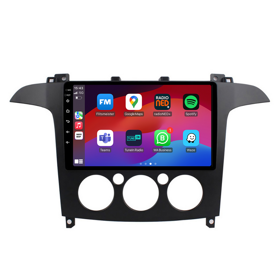 Ford S-max | Autoradio | CarPlay & Android Auto | Android 15.0 | 2009 t/m 2015