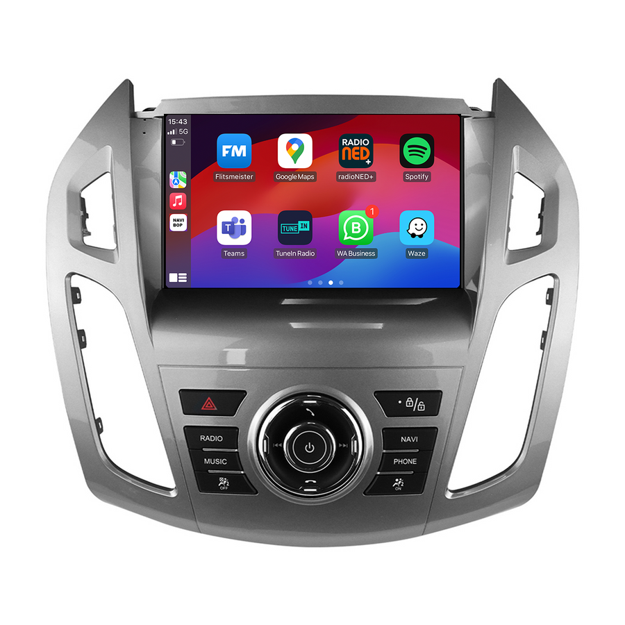 Ford Transit Custom | Autoradio | CarPlay & Android Auto | Android 15.0 | 2013 t/m 2018