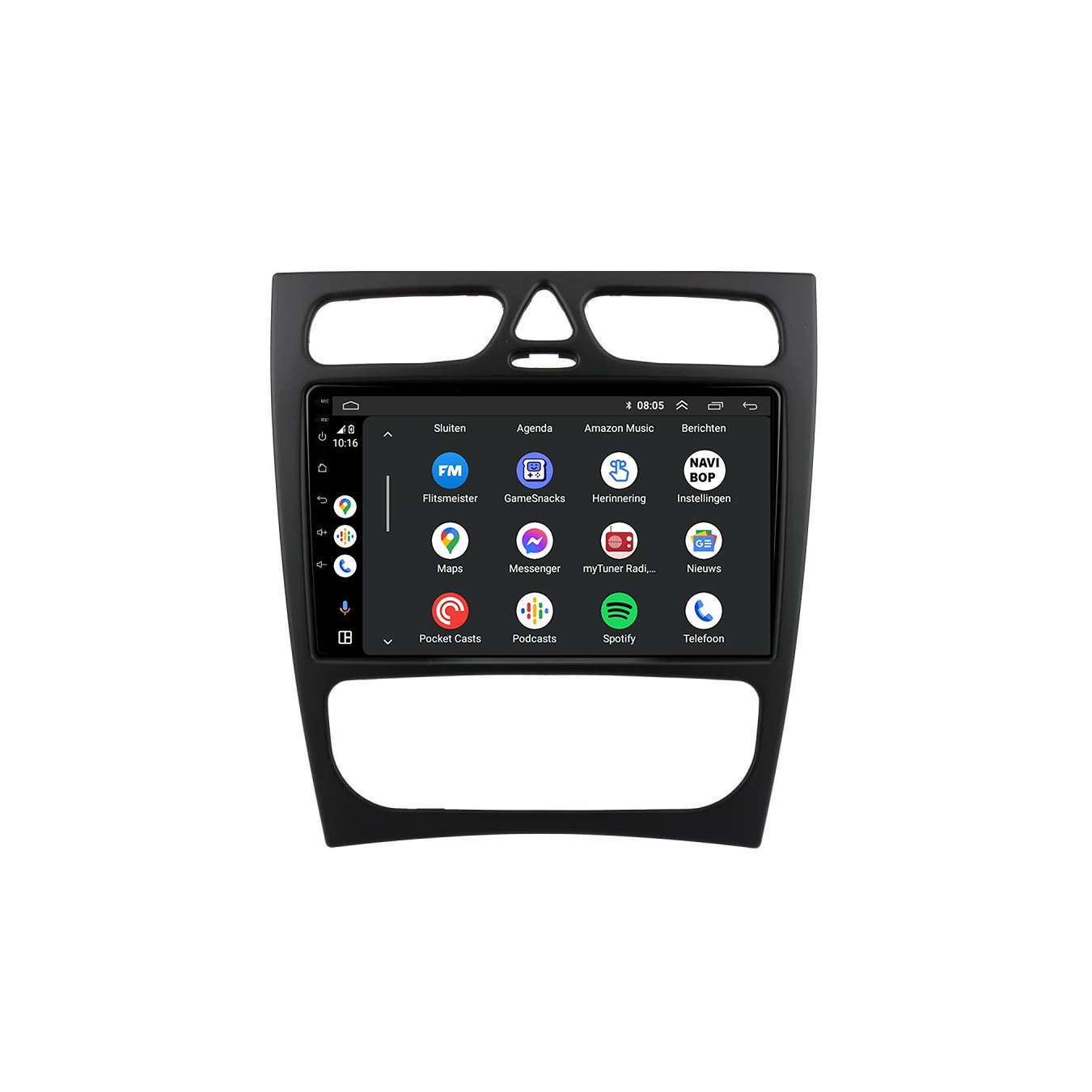 Mercedes C-klasse | Autoradio | CarPlay & Android Auto | Android 15.0 | 2000 t/m 2004