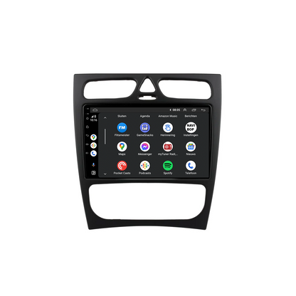 Mercedes C-klasse | Autoradio | CarPlay & Android Auto | Android 15.0 | 2000 t/m 2004