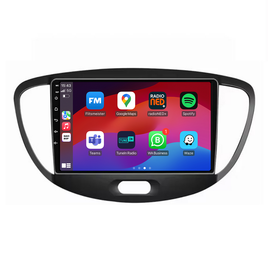 Hyundai I10 | Autoradio | CarPlay & Android Auto | Android 15.0 | 2014 t/m 2017