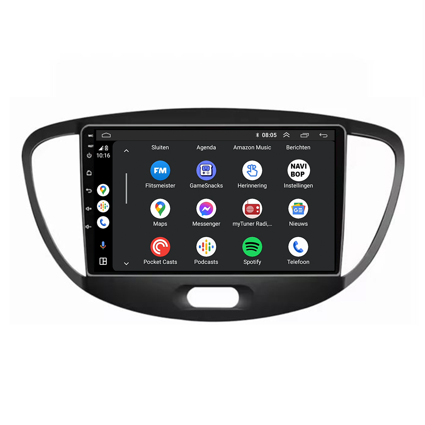 Hyundai I10 | Autoradio | CarPlay & Android Auto | Android 15.0 | 2014 t/m 2017