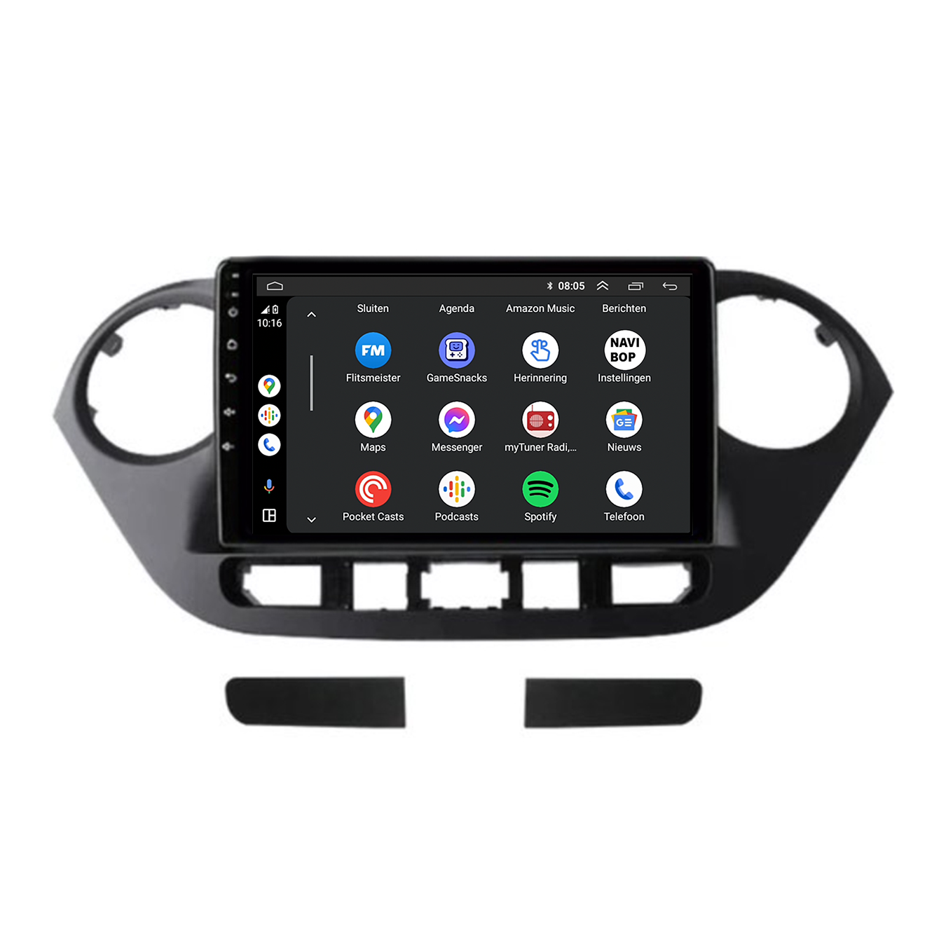 Hyundai I10 | Autoradio | CarPlay & Android Auto | Android 15.0 | 2014 t/m 2017