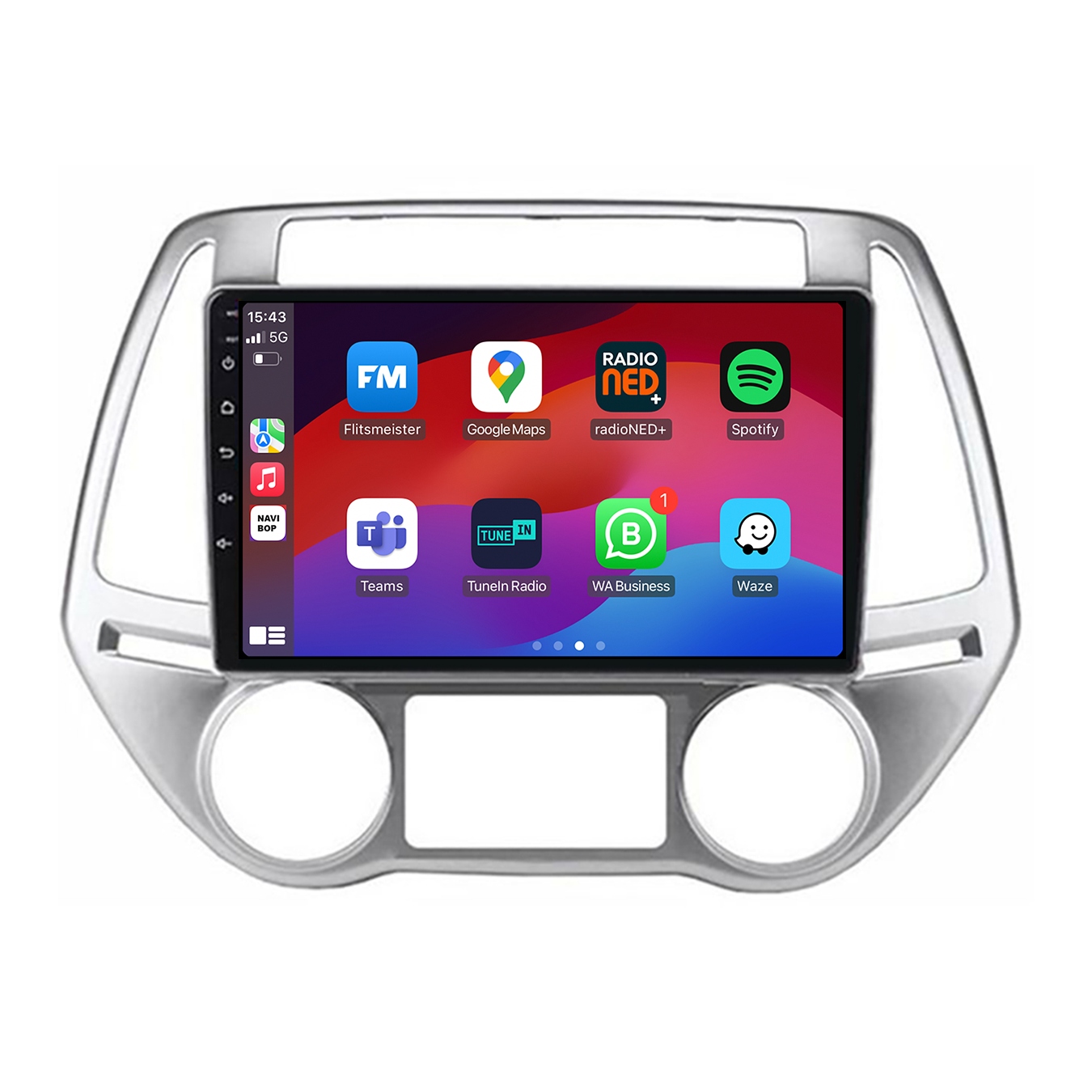 Hyundai I20 | Autoradio | CarPlay & Android Auto | Android 15.0 | 2015 t/m 2019