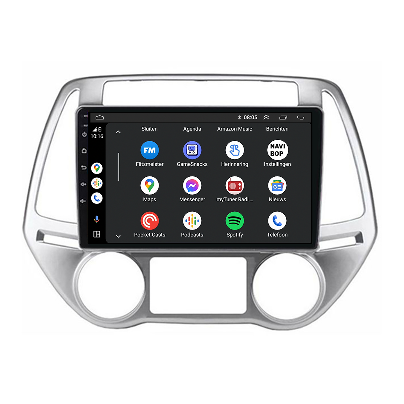 Hyundai I20 | Autoradio | CarPlay & Android Auto | Android 15.0 | 2015 t/m 2019