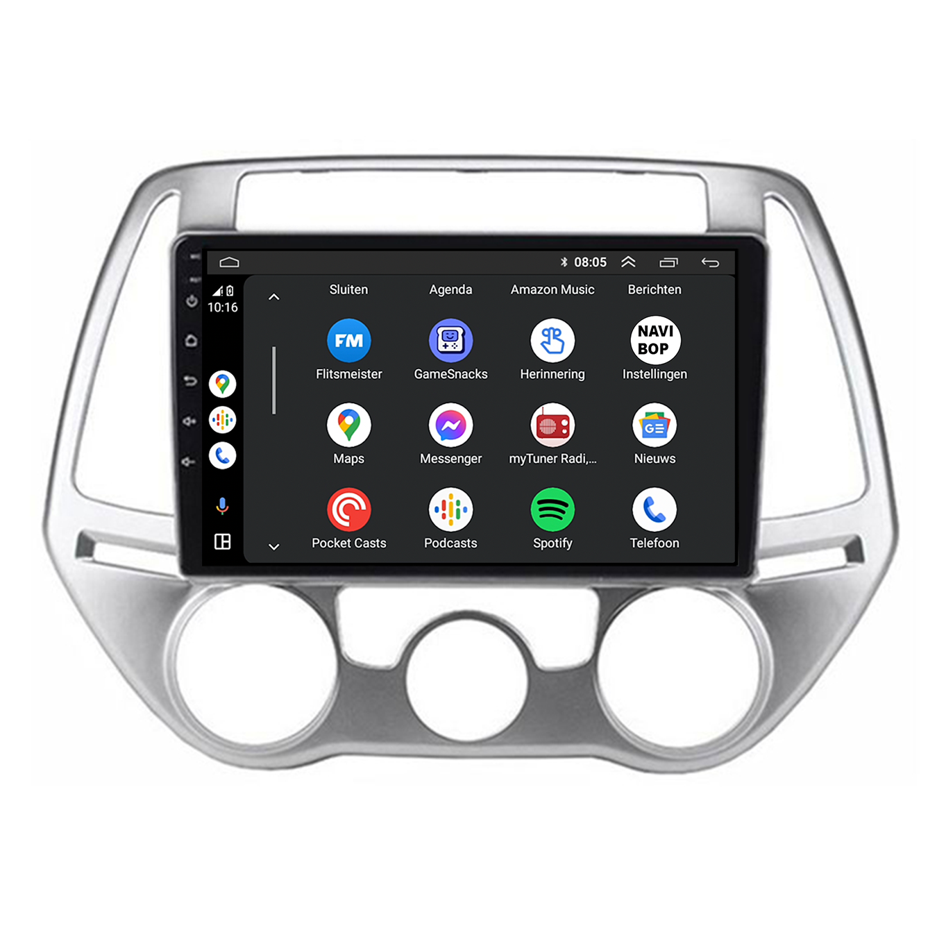 Hyundai I20 | Autoradio | CarPlay & Android Auto | Android 15.0 | 2015 t/m 2019
