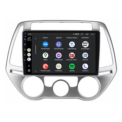 Hyundai I20 | Autoradio | CarPlay & Android Auto | Android 15.0 | 2015 t/m 2019