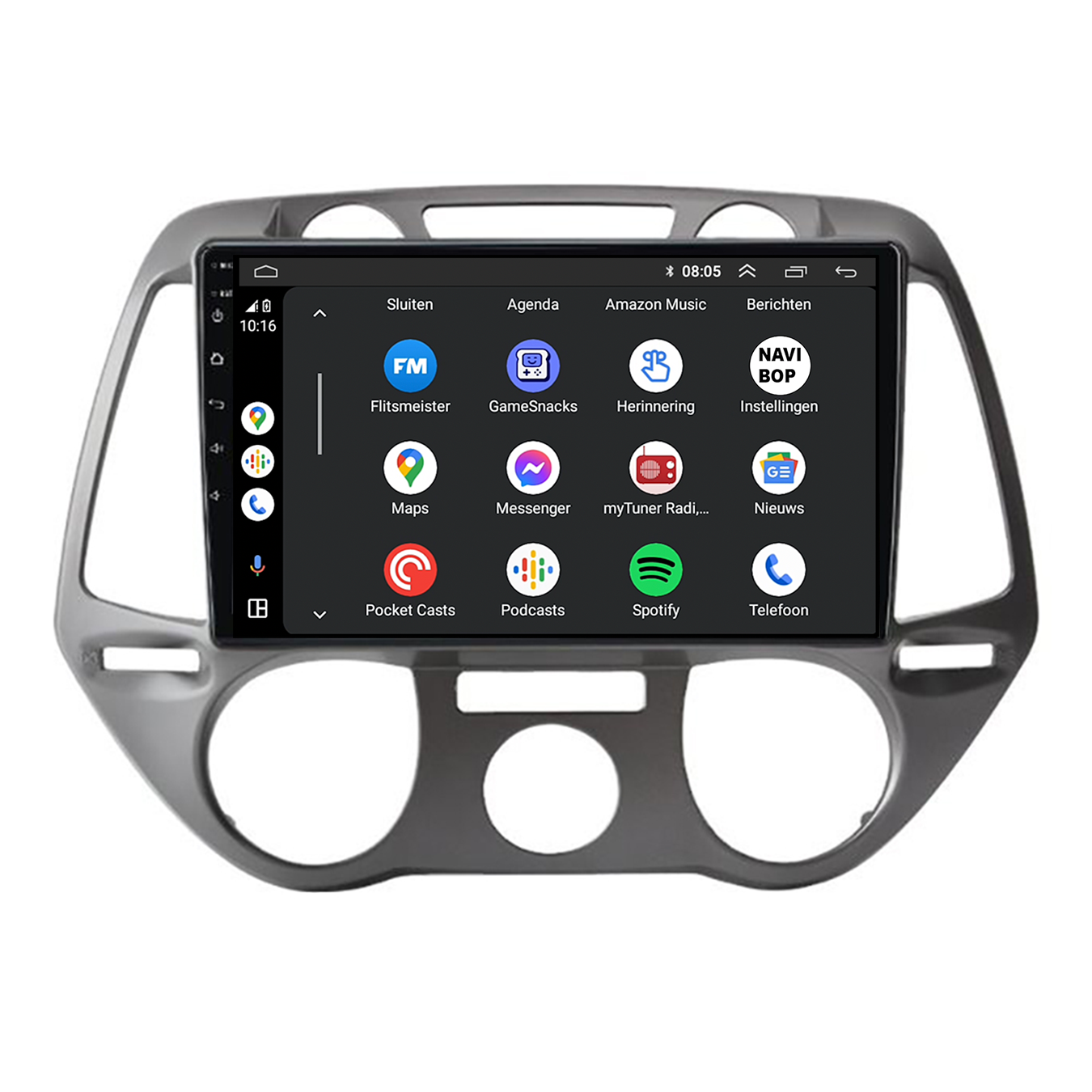 Hyundai I20 | Autoradio | CarPlay & Android Auto | Android 15.0 | 2015 t/m 2019