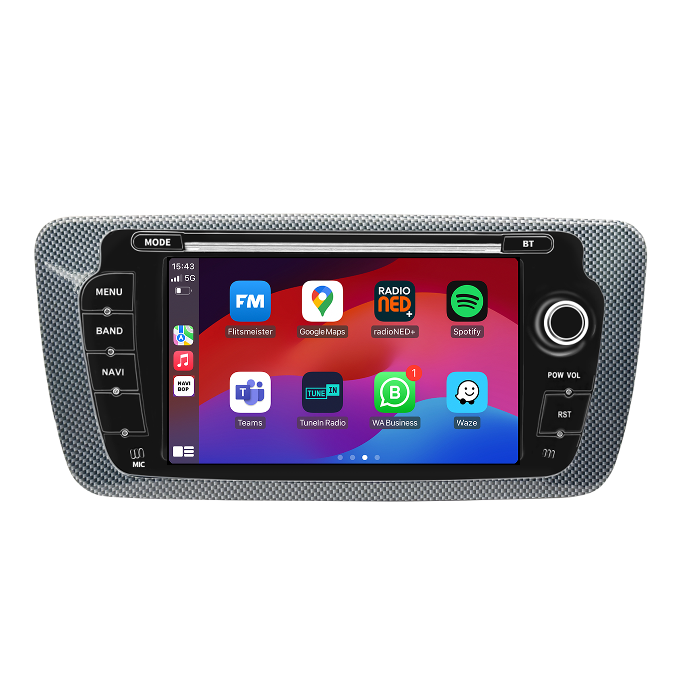 Seat Ibiza | Autoradio | CarPlay & Android Auto | Android 15.0 | 2009 t/m 2013