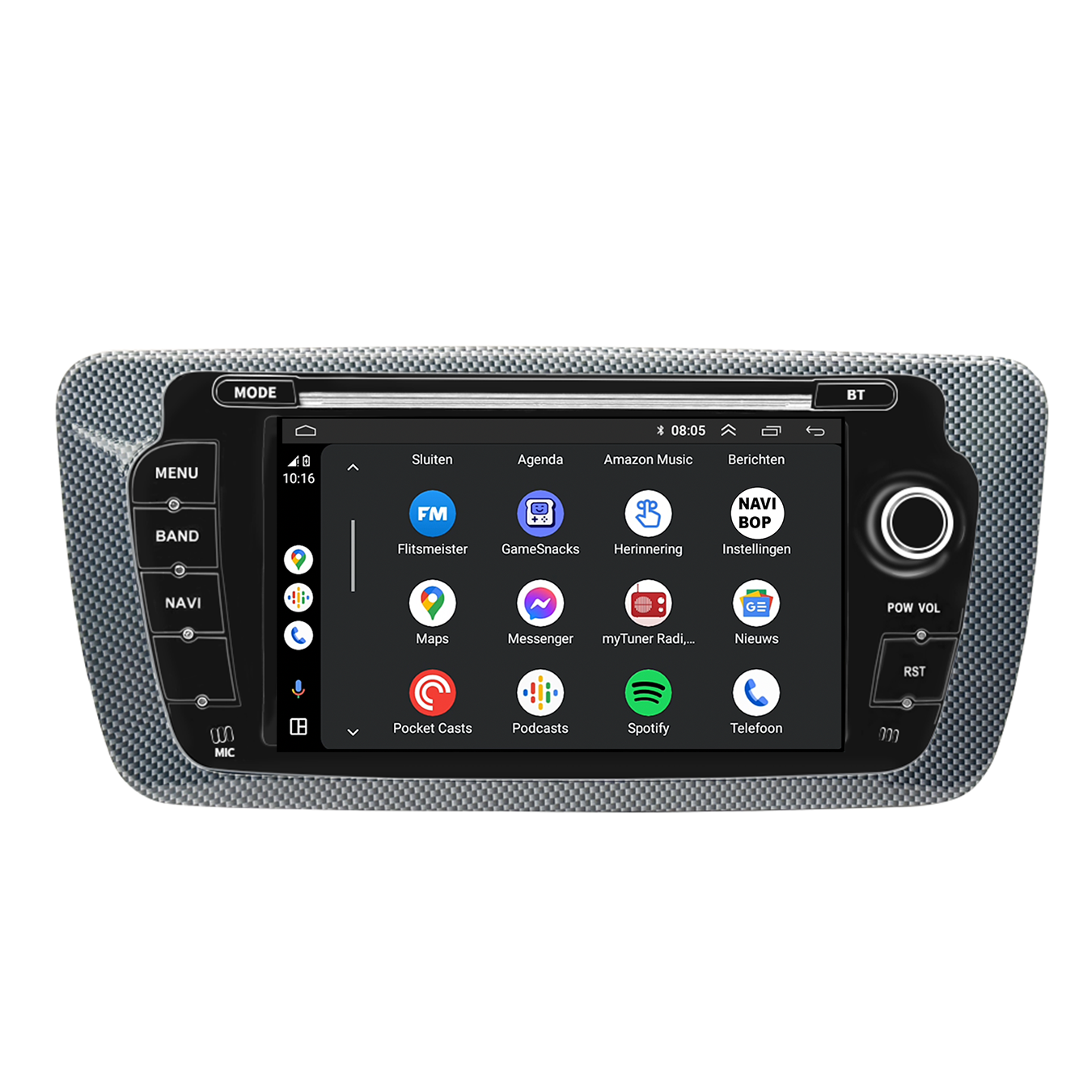 Seat Ibiza | Autoradio | CarPlay & Android Auto | Android 15.0 | 2009 t/m 2013