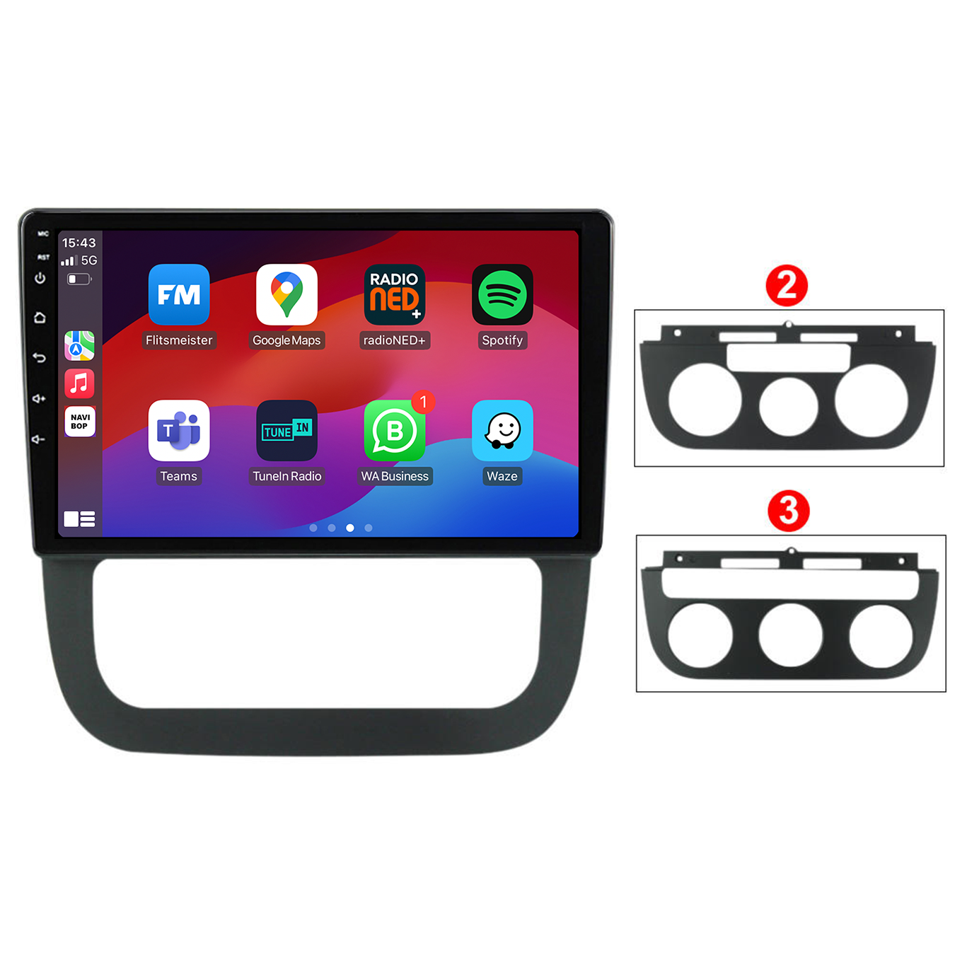 Volkswagen Jetta | Autoradio | CarPlay & Android Auto | Android 15.0 | 2015 t/m 2022
