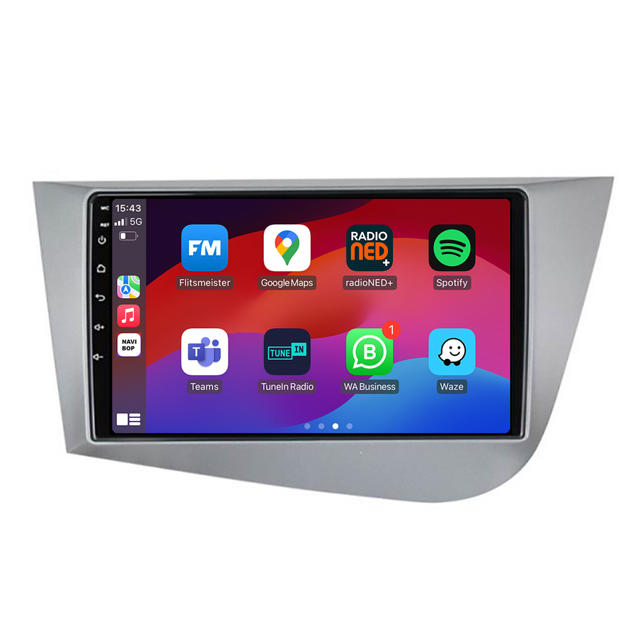 Seat Leon | Autoradio | CarPlay & Android Auto | Android 15.0 | 2005 t/m 2012