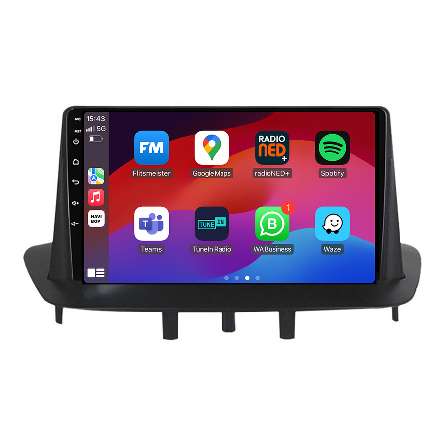 Renault Megane 3 | Autoradio | CarPlay & Android Auto | Android 15.0 | 2008 t/m 2015
