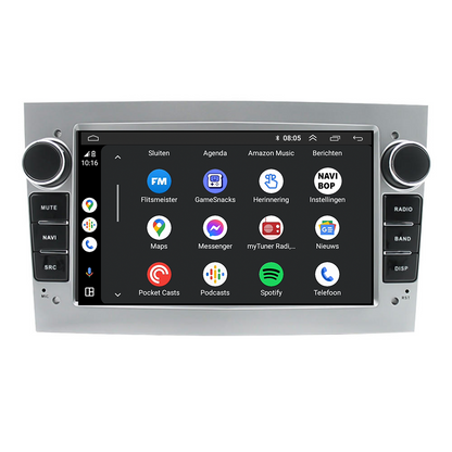 Opel Antara - Zilver | Autoradio | CarPlay & Android Auto | Android 15.0 | 2006 t/m 2012